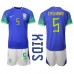 Billige Brasilien Casemiro #5 Børnetøj Udebanetrøje til baby VM 2022 Kortærmet (+ korte bukser)